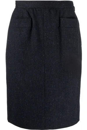 Saint Laurent 1980s high-waisted straight skirt