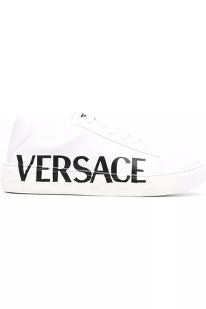 VERSACE Greca logo-print lace-up trainers