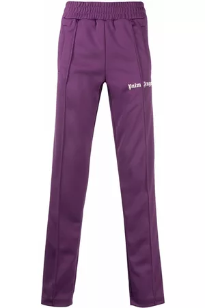 Palm Angels Side-stripe logo-print track pants
