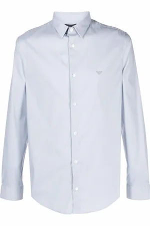 Emporio Armani Logo-embroidered long-sleeve shirt