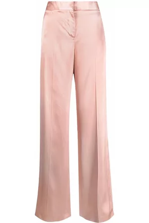 Alexander McQueen Satin-effect wide-leg trousers