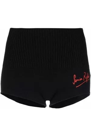 Sonia by Sonia Rykiel Logo-embroidered knitted shorts