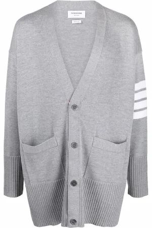 Thom Browne 4-Bar stripe V-neck cardigan