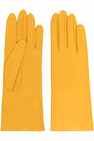 Manokhi Zig-zag edge leather gloves