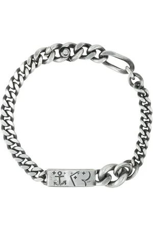 WERKSTATT:MÜNCHEN Engraved-tag chain bracelet