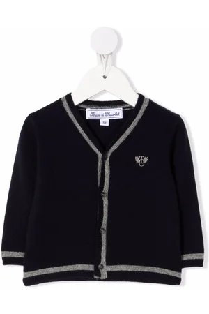 Tartine Et Chocolat Embroidered-logo cashmere cardigan
