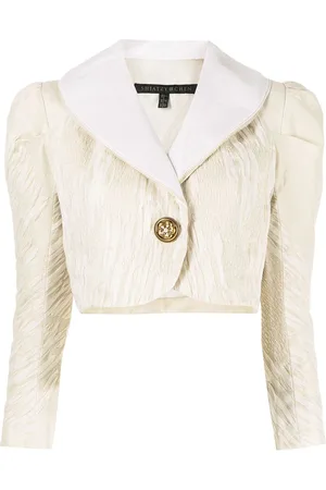 SHIATZY CHEN Ruched cropped jacket