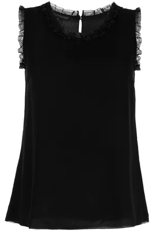 SHIATZY CHEN Bead-embellished silk sleeveless blouse