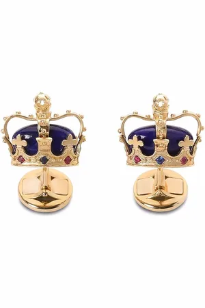 Dolce & Gabbana Gemstone-embellished crown cufflinks