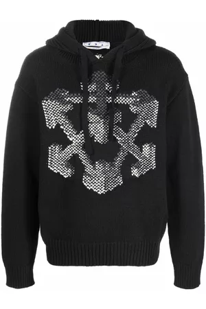 OFF-WHITE Men Sweatshirts - Arrows-motif knitted hoodie