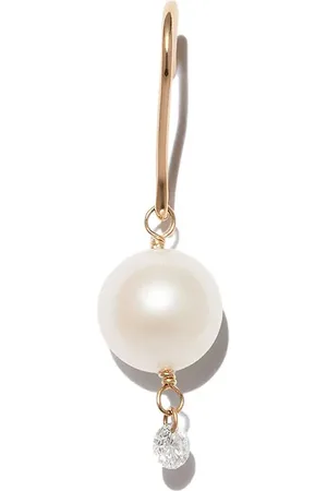 PERSÉE 18kt yellow Rain Song pearl and diamond drop earring