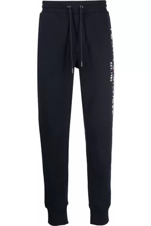 Tommy Hilfiger Logo-embroidered drawstring cotton track pants