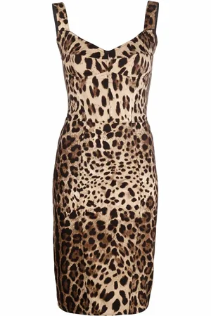 Dolce & Gabbana Leopard-print corset midi dress