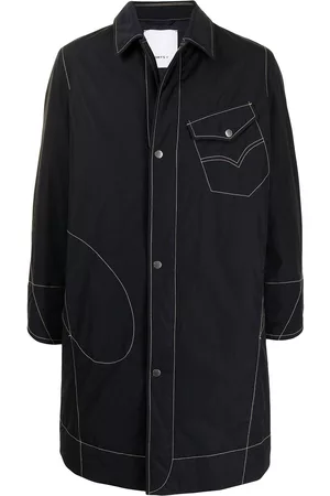 Ports V Logo-appliqué denim coat