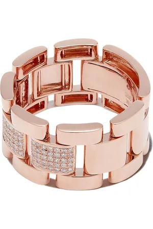Shay 18kt rose Partial Pave Journey link ring