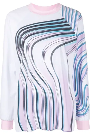 Maisie Wilen Wave-print top