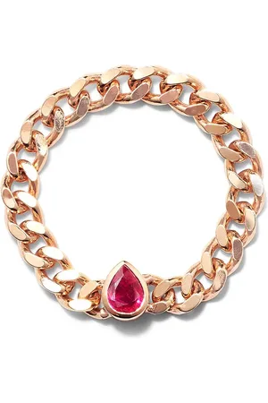 Roxanne First 14kt rose gold Chain ruby ring