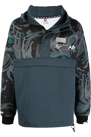 A Bathing Ape Abstract-print panelled hoodie