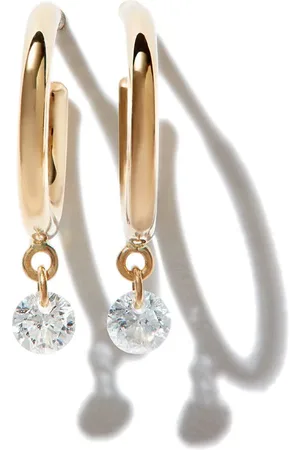 PERSÉE 18kt yellow diamond hoop earrings