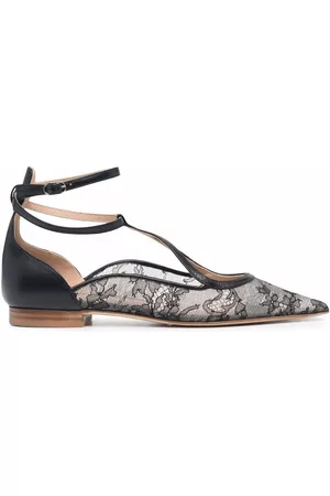 Scarosso Gae floral-lace ballerina shoes