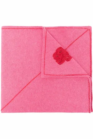 Barrie Embroidered cashmere foulard