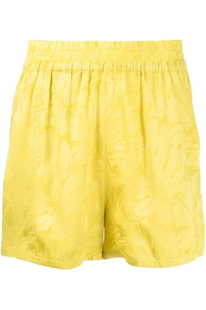 RTA Leaf-print short shorts