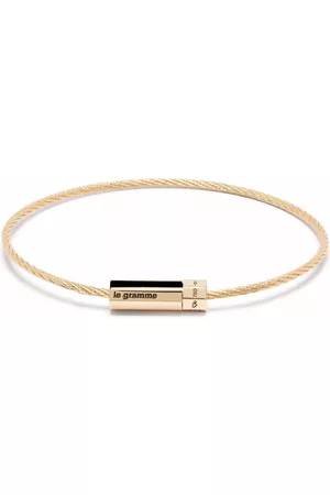 Le Gramme 18kt yellow 10g polished Octagon cable diamond bracelet