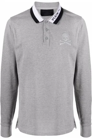 Philipp Plein Logo skull print polo shirt