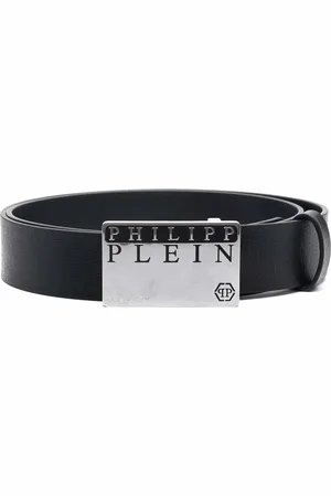 Philipp Plein Logo buckle leather belt