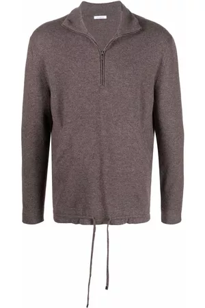 Malo Zip placket cashmere pullover