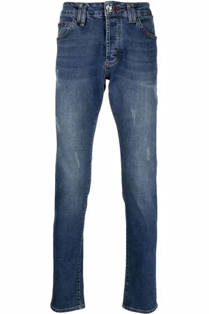 Philipp Plein Mid-rise super-straight jeans