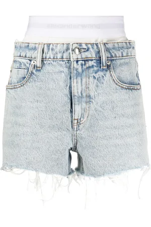 Alexander Wang Logo-waistband denim shorts