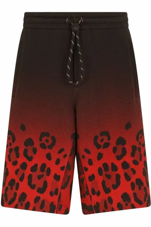 Dolce & Gabbana Gradient leopard-print track shorts