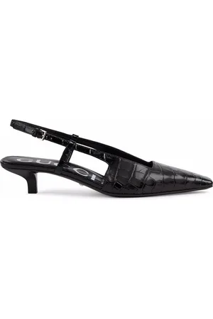 Gucci 35mm crocodile-effect slingback pumps