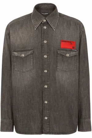 Dolce & Gabbana Logo-patch denim shirt