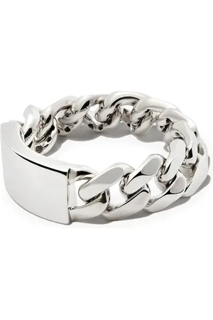 Shay 18kt white gold ID flat link ring