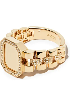 Shay Pavé frame diamond-embellished signet ring