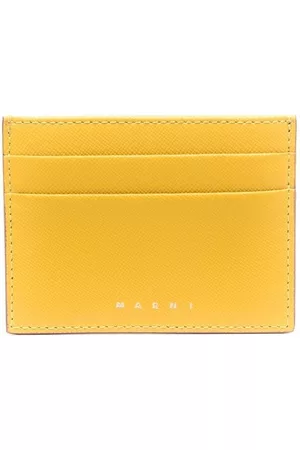 Marni Women Wallets - Engraved-logo leather cardholder