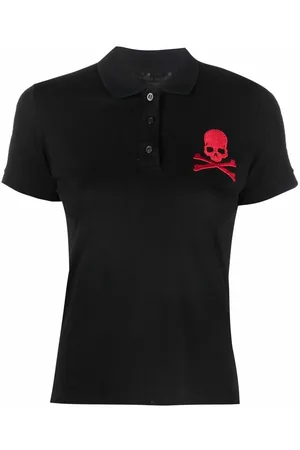 Philipp Plein Skull-patch polo shirt