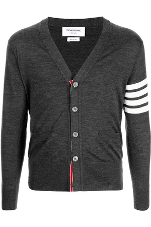 Thom Browne Intarsia-knit 4-Bar stripe cardigan