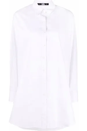 Karl Lagerfeld Embellished logo tunic shirt