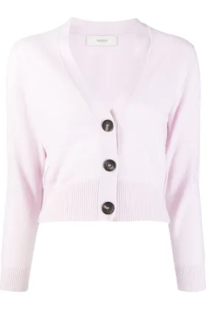 PRINGLE OF SCOTLAND V-neck cropped cashmere cardigan