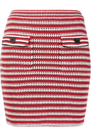 Self-Portrait Striped knit skirt