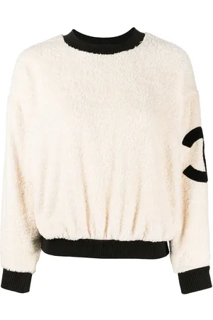 CHANEL 1990s Interlocking CC towelling jumper
