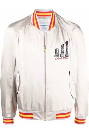 Casablanca Embroidered zip-up bomber jacket
