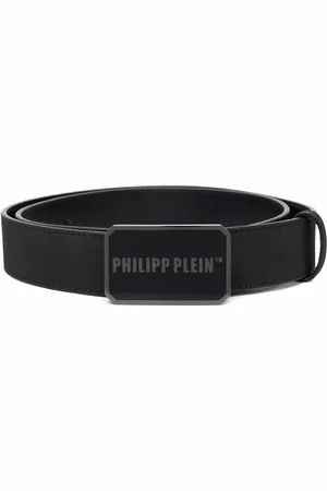 Philipp Plein Logo-plaque leather belt