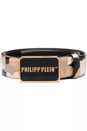 Philipp Plein Logo-plaque camouflage belt
