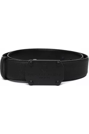 Philipp Plein Logo-plaque leather belt