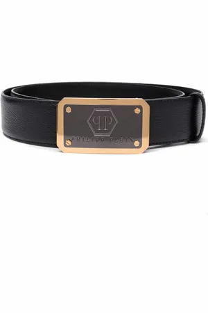 Philipp Plein Logo-plaque leather belt