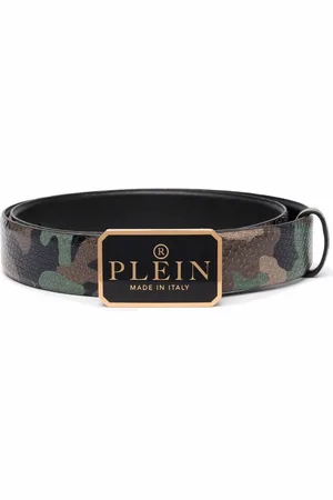 Philipp Plein Snakeskin-effect leather belt